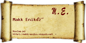 Makk Enikő névjegykártya