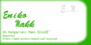 eniko makk business card